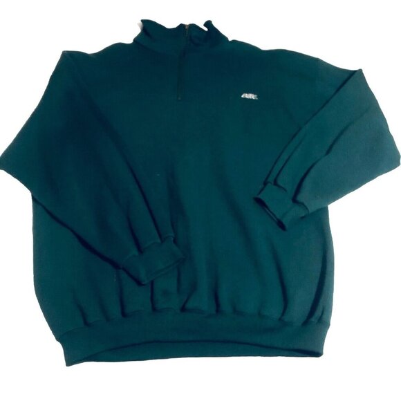 VTG BIKE Brand Sweatshirt 1/3 Zip Forest Green 2xl Men's Pullover Made in USA - Picture 1 of 5